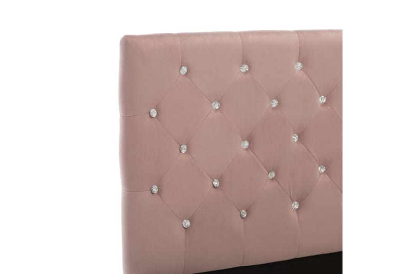 Sängram rosa tyg 90x200 cm - Rosa - Möbler - Sovrum - Sängram & sängstomme