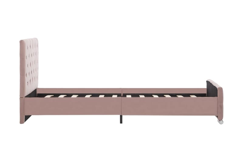 Sängram rosa tyg 90x200 cm - Rosa - Möbler - Sovrum - Sängram & sängstomme