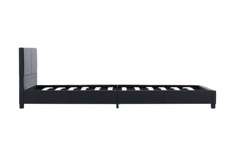 Sängram svart konstläder 90x200 cm - Svart - Möbler - Sovrum - Sängram & sängstomme