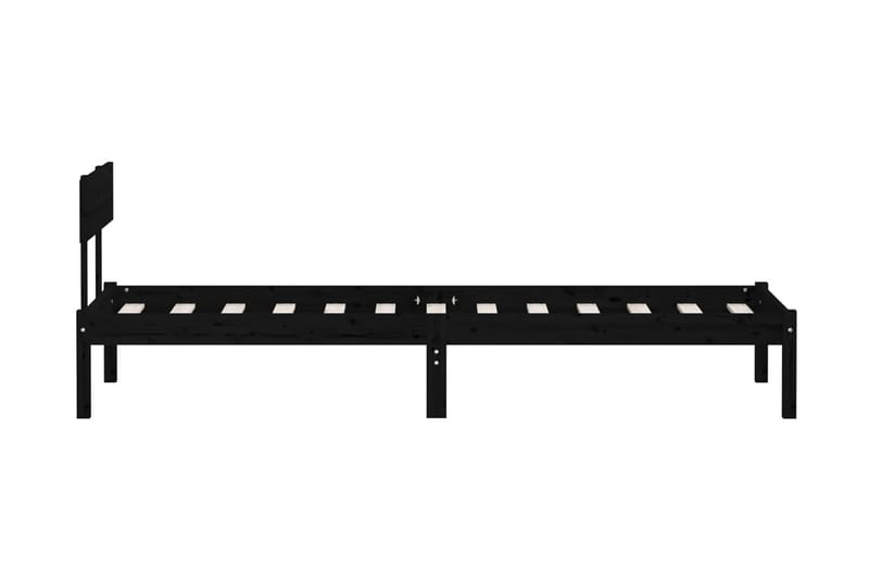 Sängram svart massiv furu 100x200 cm - Svart - Möbler - Sovrum - Sängram & sängstomme