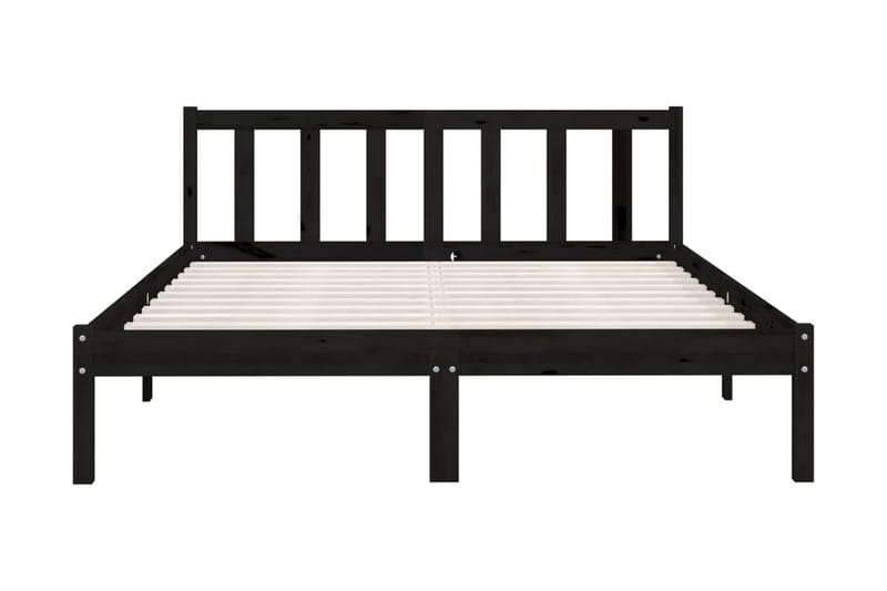 Sängram svart massiv furu 140x190 cm - Svart - Möbler - Sovrum - Sängram & sängstomme