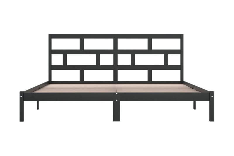 Sängram svart massiv furu 200x200 cm - Svart - Möbler - Sovrum - Sängram & sängstomme