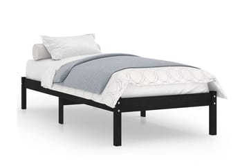 Sängram svart massiv furu 75x190 cm - Svart - Möbler - Sovrum - Sängram & sängstomme