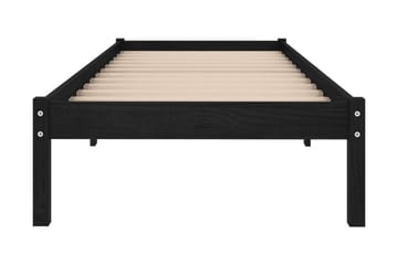 Sängram svart massiv furu 75x190 cm - Svart - Möbler - Sovrum - Sängram & sängstomme