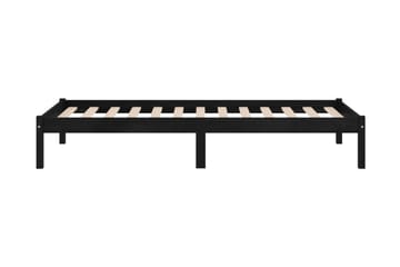 Sängram svart massiv furu 75x190 cm - Svart - Möbler - Sovrum - Sängram & sängstomme