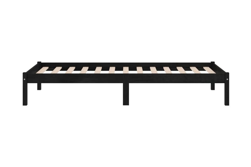 Sängram svart massiv furu 75x190 cm - Svart - Möbler - Sovrum - Sängram & sängstomme