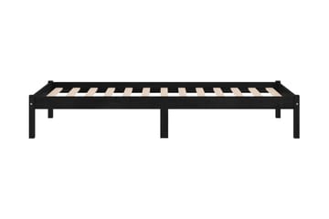 Sängram svart massiv furu 75x190 cm - Svart - Möbler - Sovrum - Sängram & sängstomme