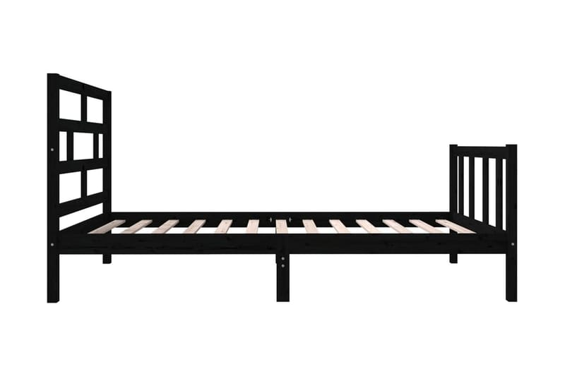 Sängram svart massivt furu 100x200 cm enkelsäng - Svart - Möbler - Sovrum - Sängram & sängstomme