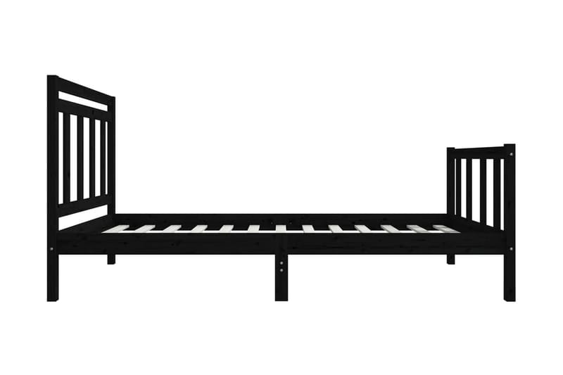 Sängram svart massivt trä 100x200 cm - Svart - Möbler - Sovrum - Sängram & sängstomme