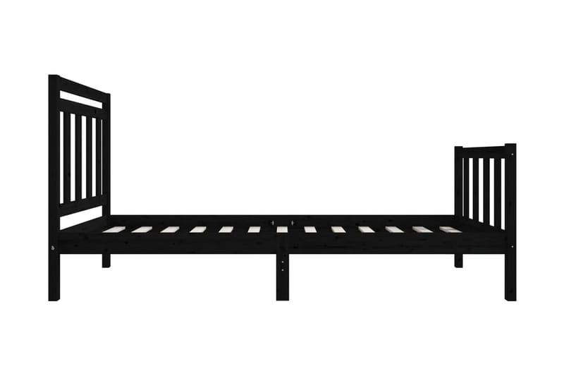 Sängram svart massivt trä 75x190 cm 2FT6 liten enkelsäng - Svart - Möbler - Sovrum - Sängram & sängstomme