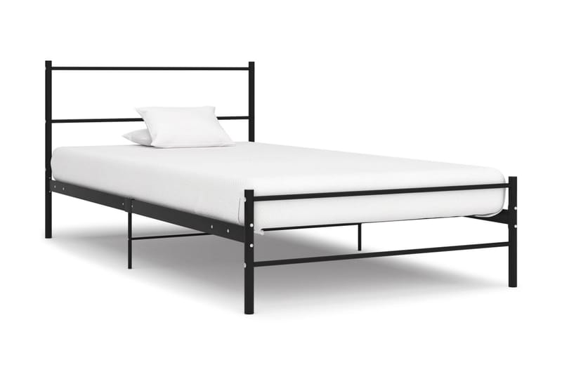 Sängram svart metall 100x200 cm - Svart - Möbler - Sovrum - Sängram & sängstomme