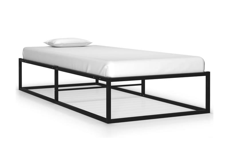 Sängram svart metall 100x200 cm - Svart - Möbler - Sovrum - Sängram & sängstomme