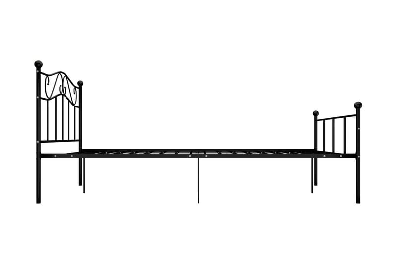 Sängram svart metall 120x200 cm - Svart - Sängram & sängstomme