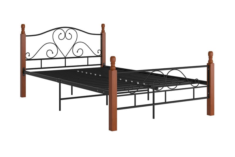 Sängram svart metall 120x200 cm - Svart - Möbler - Sovrum - Sängram & sängstomme