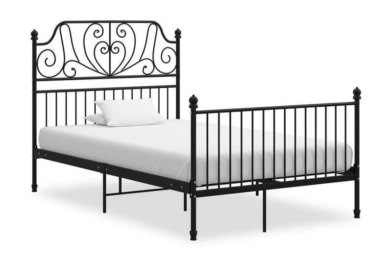 Sängram svart metall 120x200 cm - Svart - Möbler - Sovrum - Sängram & sängstomme