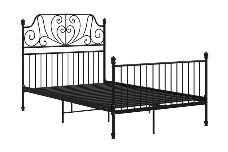 Sängram svart metall 120x200 cm - Svart - Möbler - Sovrum - Sängram & sängstomme