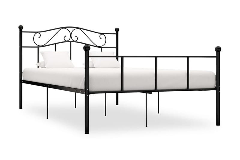 Sängram svart metall 160x200 cm - Svart - Möbler - Sovrum - Sängram & sängstomme