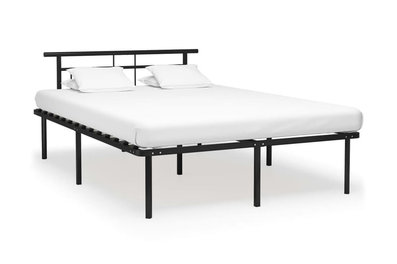 Sängram svart metall 160x200 cm - Svart - Möbler - Sovrum - Sängram & sängstomme