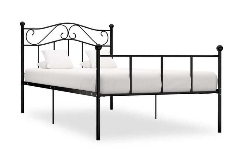 Sängram svart metall 90x200 cm - Svart - Möbler - Sovrum - Sängram & sängstomme