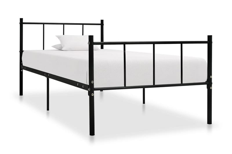 Sängram svart metall 90x200 cm - Svart - Möbler - Sovrum - Sängram & sängstomme