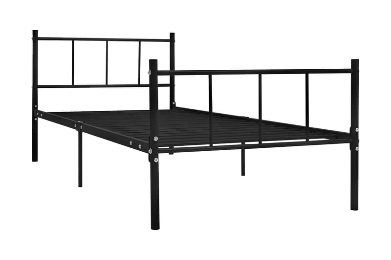 Sängram svart metall 90x200 cm - Svart - Möbler - Sovrum - Sängram & sängstomme