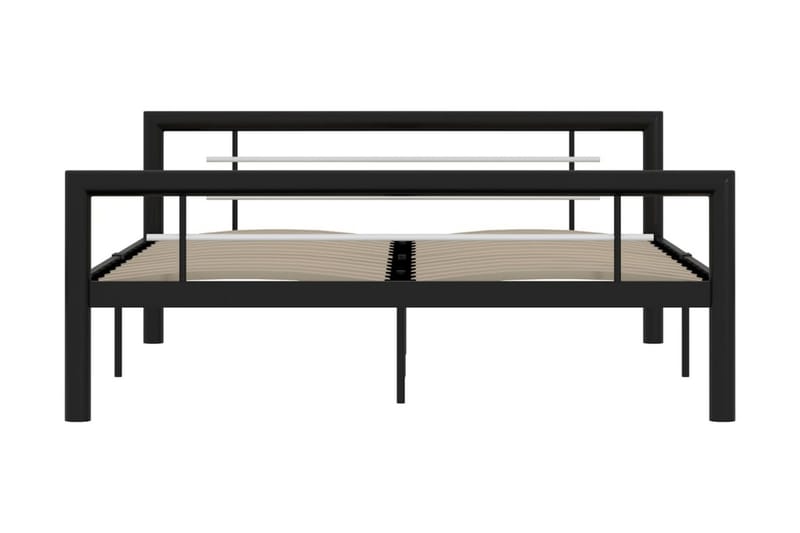 Sängram svart och vit metall 120x200 cm - Svart - Möbler - Sovrum - Sängram & sängstomme