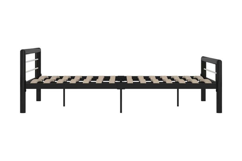 Sängram svart och vit metall 120x200 cm - Svart - Möbler - Sovrum - Sängram & sängstomme