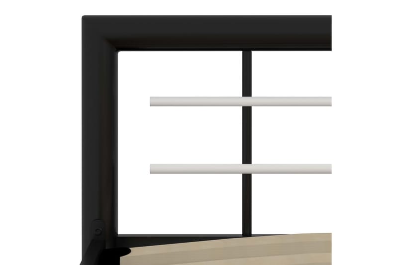 Sängram svart och vit metall 120x200 cm - Svart - Möbler - Sovrum - Sängram & sängstomme