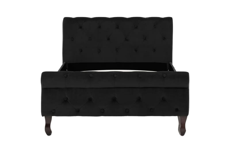 Sängram svart sammet 100x200 cm - Svart - Möbler - Sovrum - Sängram & sängstomme