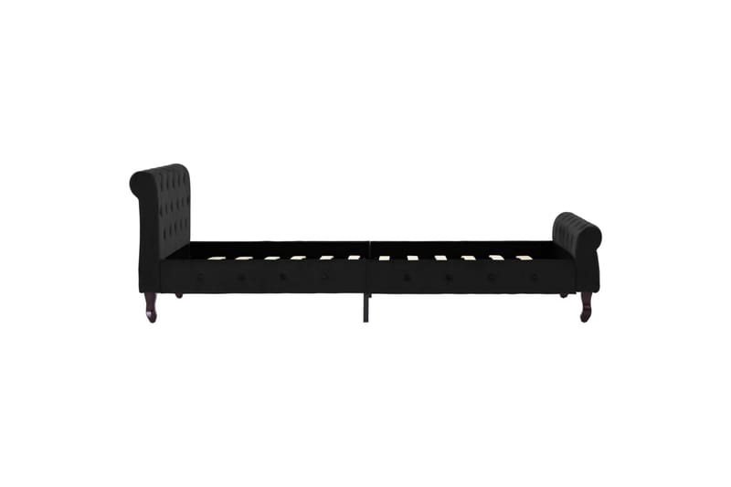 Sängram svart sammet 100x200 cm - Svart - Möbler - Sovrum - Sängram & sängstomme