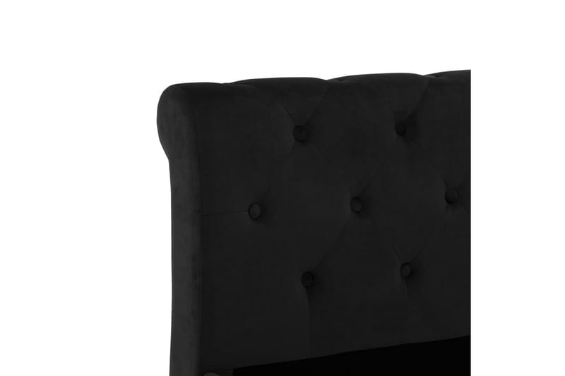 Sängram svart sammet 120x200 cm - Svart - Möbler - Sovrum - Sängram & sängstomme
