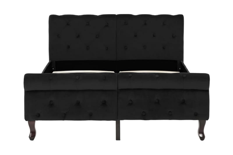 Sängram svart sammet 120x200 cm - Svart - Möbler - Sovrum - Sängram & sängstomme