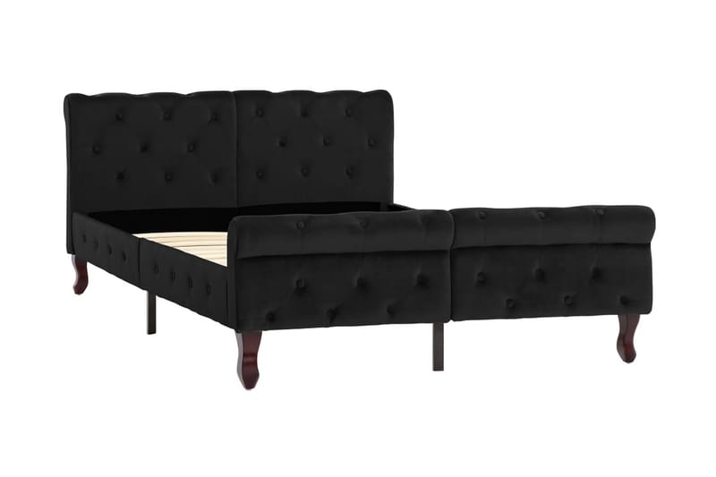 Sängram svart sammet 120x200 cm - Svart - Möbler - Sovrum - Sängram & sängstomme