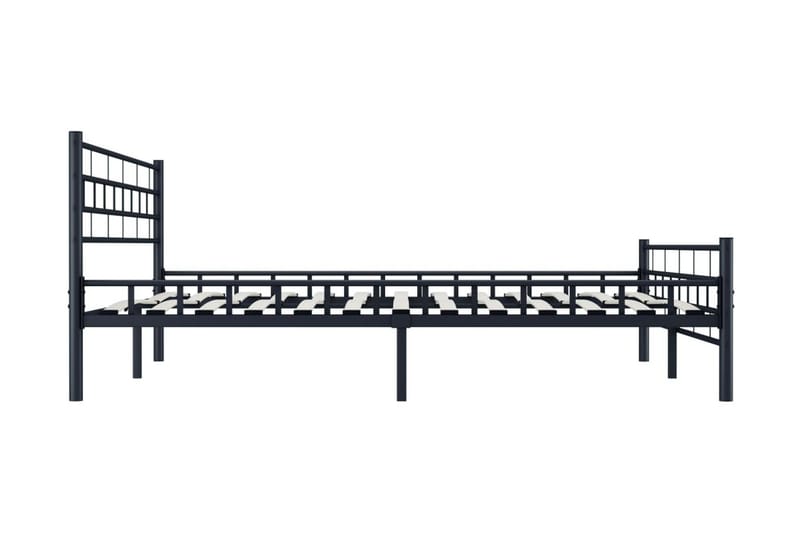 Sängram svart stål 180x200 cm - Svart - Sängram & sängstomme
