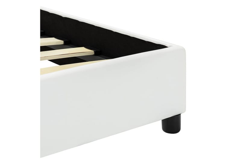 Sängram vit konstläder 100x200 cm - Vit - Möbler - Sovrum - Sängram & sängstomme
