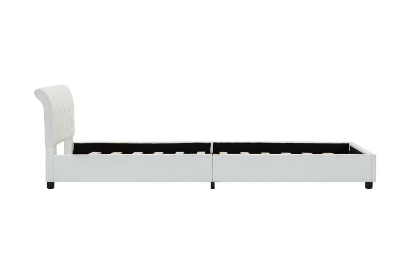 Sängram vit konstläder 100x200 cm - Vit - Möbler - Sovrum - Sängram & sängstomme