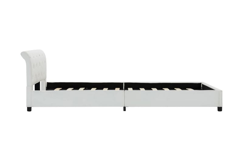 Sängram vit konstläder 120x200 cm - Vit - Möbler - Sovrum - Sängram & sängstomme