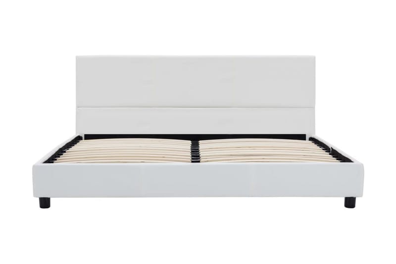 Sängram vit konstläder 160x200 cm - Vit - Möbler - Sovrum - Sängram & sängstomme