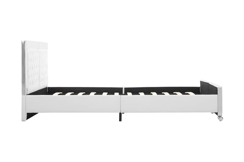 Sängram vit konstläder 160x200 cm - Vit - Möbler - Sovrum - Sängram & sängstomme