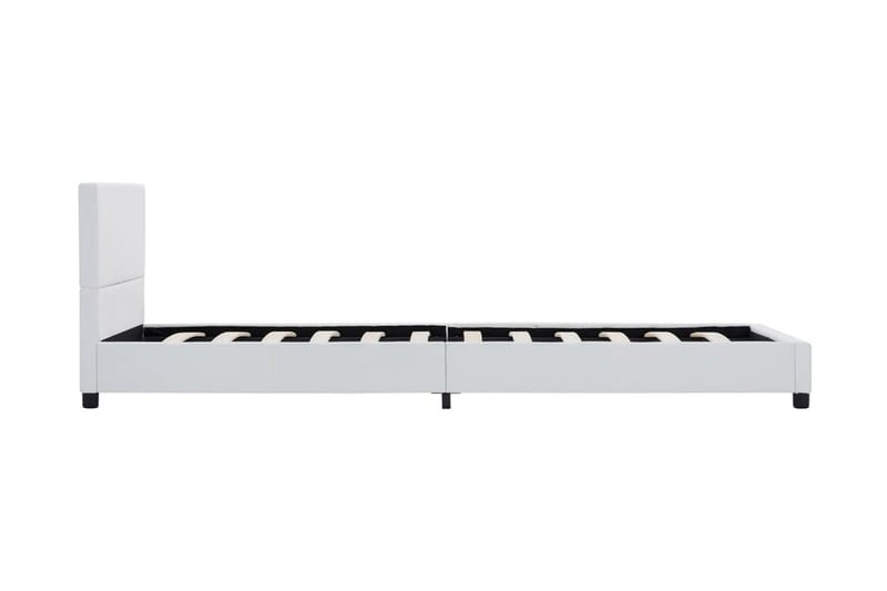 Sängram vit konstläder 90x200 cm - Vit - Möbler - Sovrum - Sängram & sängstomme