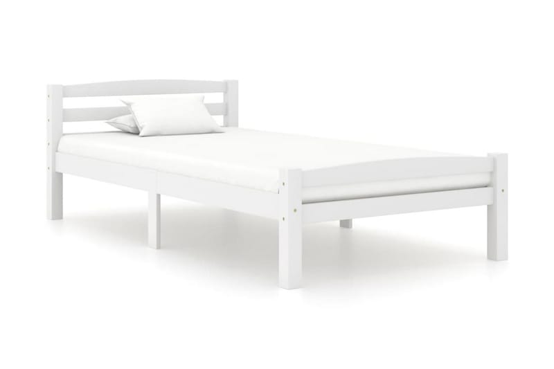 Sängram vit massiv furu 100x200 cm - Vit - Möbler - Sovrum - Sängram & sängstomme