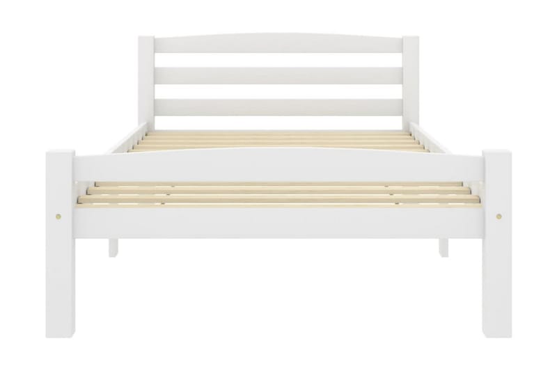 Sängram vit massiv furu 100x200 cm - Vit - Möbler - Sovrum - Sängram & sängstomme