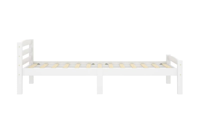 Sängram vit massiv furu 100x200 cm - Vit - Möbler - Sovrum - Sängram & sängstomme