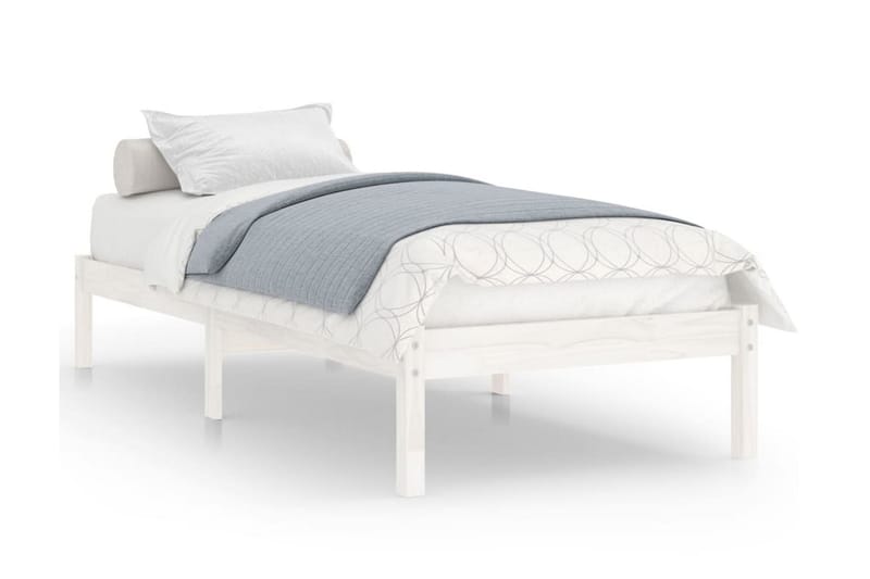 Sängram vit massiv furu 100x200 cm - Vit - Möbler - Sovrum - Sängram & sängstomme