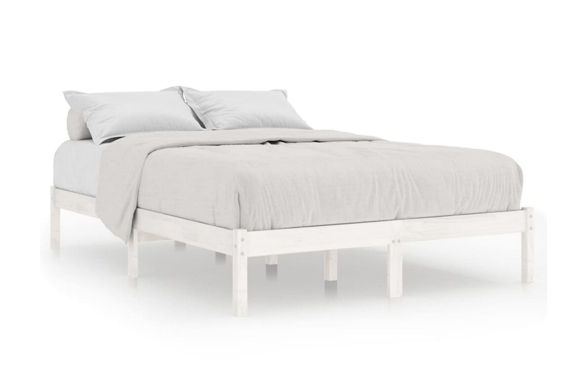 Sängram vit massiv furu 120x190 cm UK liten dubbel - Vit - Möbler - Sovrum - Sängram & sängstomme