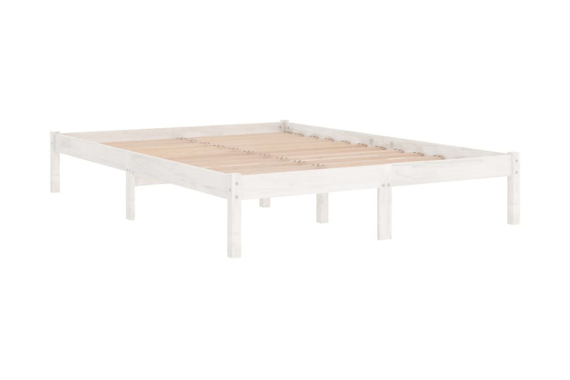 Sängram vit massiv furu 120x190 cm UK liten dubbel - Vit - Möbler - Sovrum - Sängram & sängstomme