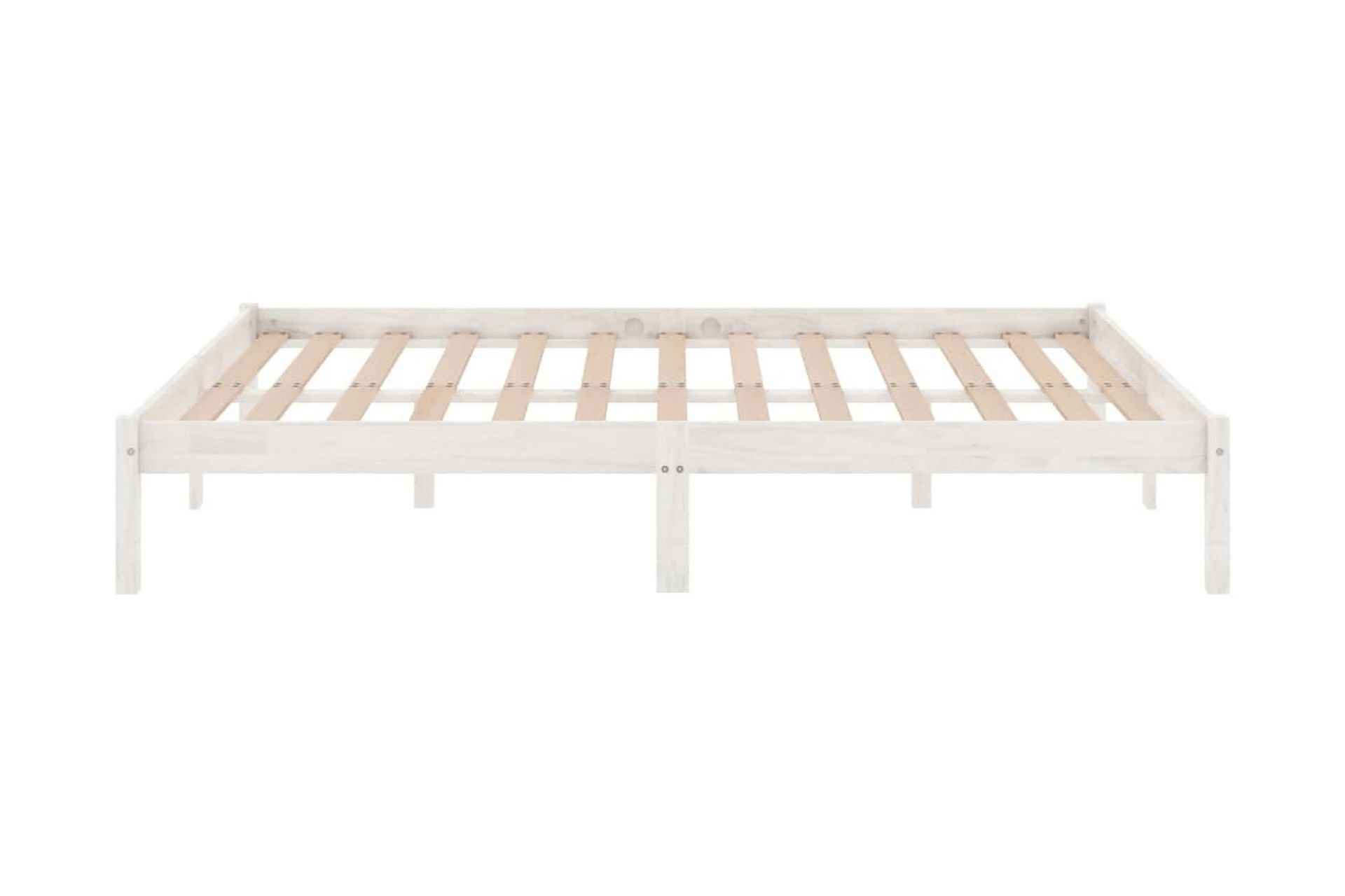 Sängram vit massiv furu 120x190 cm UK liten dubbel - Vit - Möbler - Sovrum - Sängram & sängstomme