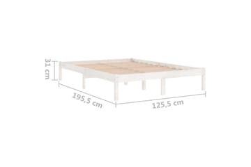Sängram vit massiv furu 120x190 cm UK liten dubbel - Vit - Möbler - Sovrum - Sängram & sängstomme
