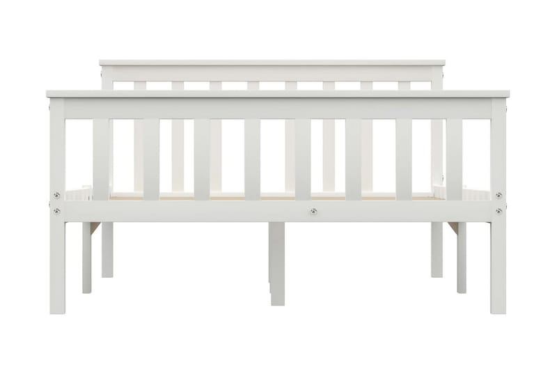 Sängram vit massiv furu 120x200 cm - Vit - Möbler - Sovrum - Sängram & sängstomme