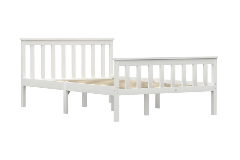 Sängram vit massiv furu 120x200 cm - Vit - Möbler - Sovrum - Sängram & sängstomme